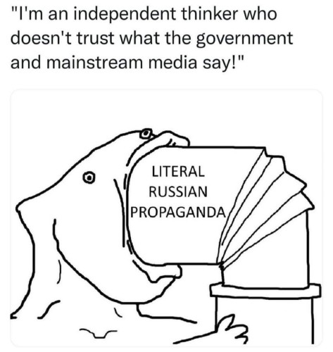 Guy consuming Russian propaganda 