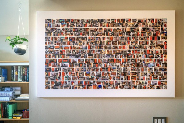 A canvas print with 400+ photos of Shift Happens from various people
