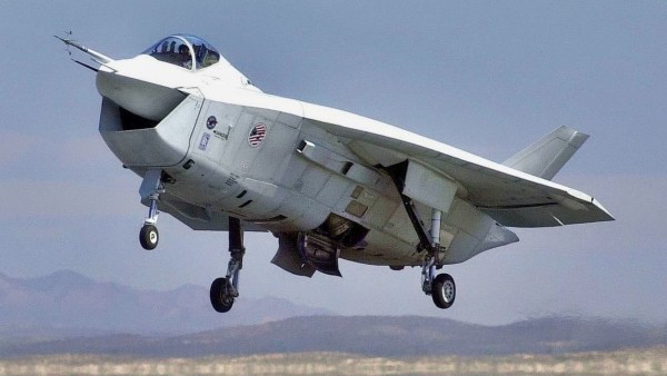 The dorky smiling jsf prototype from Boeing that didn't become the f-35