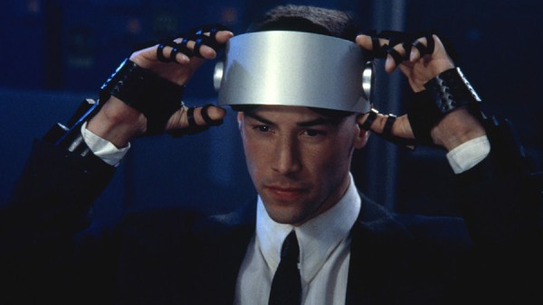 Keanu Reeves in Johnny Mnemonic about to HACK HIS OWN BRAIN or some such bullshit