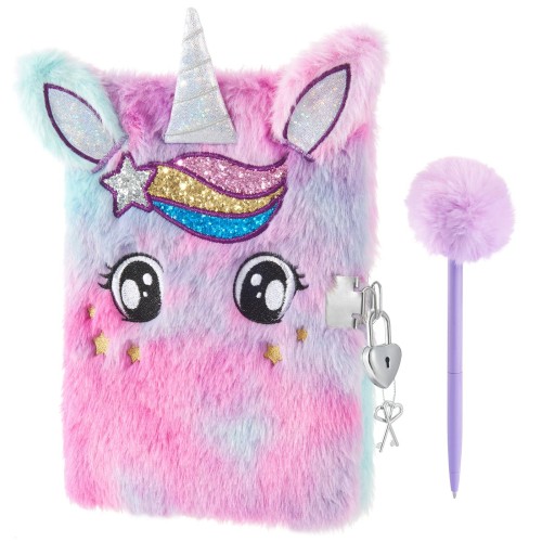 Unicorn notebook with a key to open