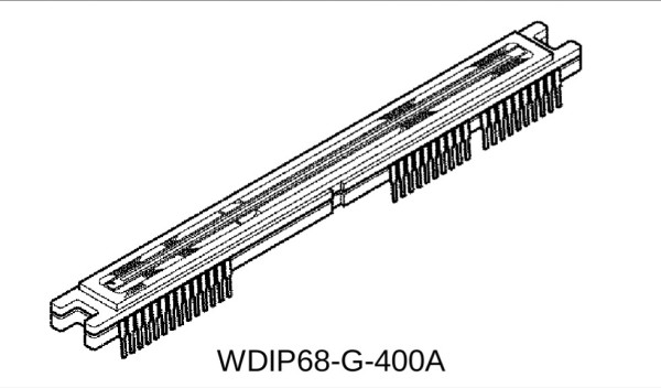 A schematic of a linear CCD package, here from a Toshiba TCD2719DG sensor. (Kind of like a very long DIL package with a slit on top for the sensor and only some of the pins actually present, others absent, in three groups on each side).
Source: https://toshiba.semicon-storage.com/info/TCD2719DG_Web_Datasheet_en_20190306.pdf?did=65081&prodName=TCD2719DG