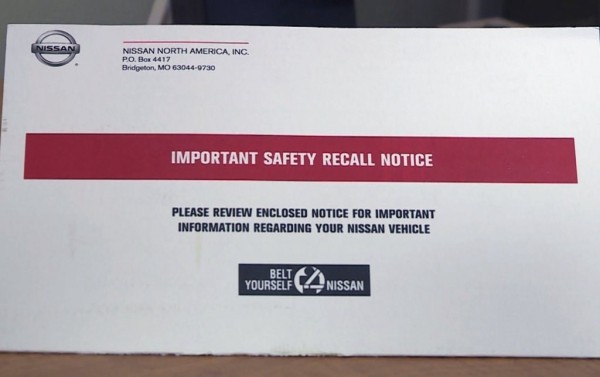 Nissan recall notice